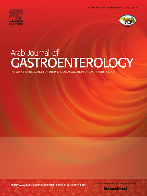 Go to journal home page - Arab Journal of Gastroenterology